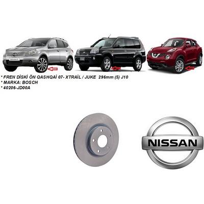 0986479R89 FREN DİSKİ ÖN QASHQAİ 07- XTRAİL  JUKE  296mm (5) J10