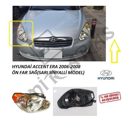 404551  ÖN FAR SAĞ ACCENT ERA 06-09 SARI