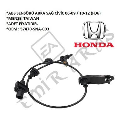 ABS SENSÖRÜ ARKA SAĞ CİVİC 06-09  10-12 (FD6)