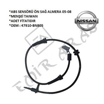ABS SENSÖRÜ ÖN SAĞ ALMERA 05-08