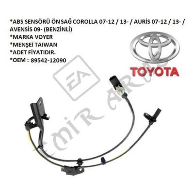 ABS SENSÖRÜ ÖN SAĞ COROLLA 07-12  13-  AURİS 07-12  13-  AVENSİS 09- (BENZ)