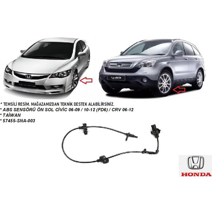 ABS SENSÖRÜ ÖN SOL CİVİC 06-09  10-12 (FD6)  CRV 06-12