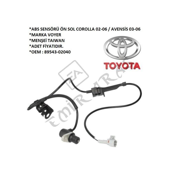 ABS SENSÖRÜ ÖN SOL COROLLA 02-06  AVENSİS 03-06