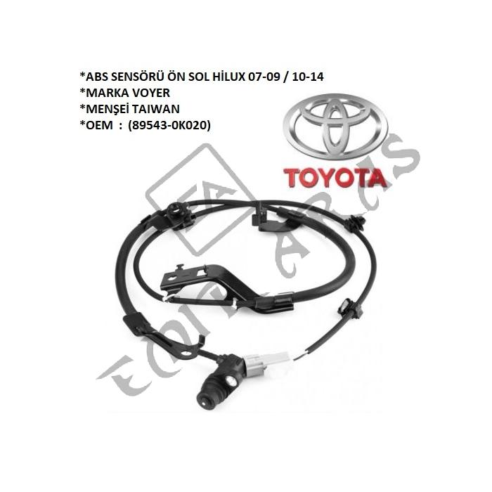 ABS SENSÖRÜ ÖN SOL HİLUX 07-09  10-14 (89543-0K020)