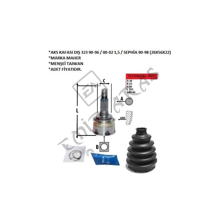 AKS KAFASI DIŞ 323 90-96  00-02 1,5  SEPHİA 90-98 (26X56X22)