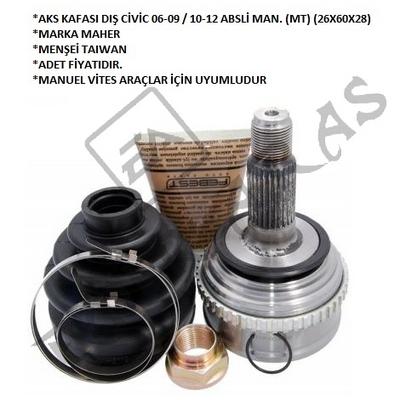 AKS KAFASI DIŞ CİVİC 06-09  10-12 ABSLİ OTOM (AT) (26X60X28)