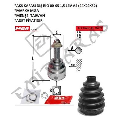 AKS KAFASI DIŞ RİO 00-05 1,5 16V A5 (24X22X52)