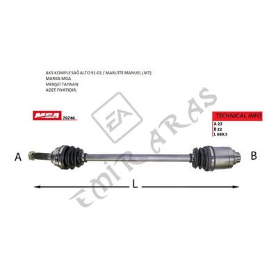 AKS KOMPLE SAĞ ALTO 91-01  MARUTTİ MANUEL (MT)