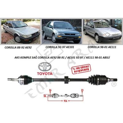 AKS KOMPLE SAĞ COROLLA AE92 88-91  AE101 92-97  AE111 98-01