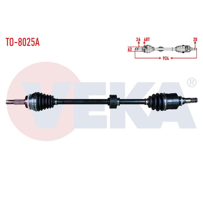 AKS KOMPLE SAĞ COROLLA VERSO 04-09 1,6 AT  MT