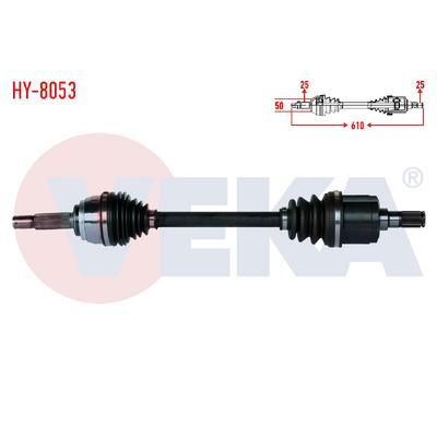 AKS KOMPLE SOL ACCENT 00-02  03-06 1,6 BENZİNLİ MAN. (MT) 610mm