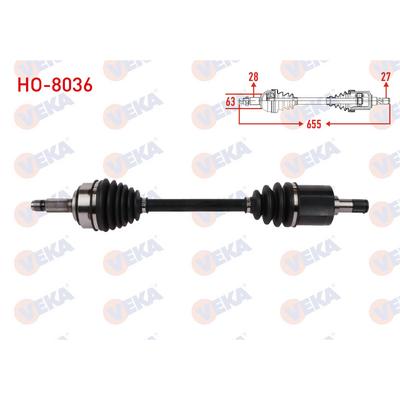 AKS KOMPLE SOL ACCORD 03-08 BENZİNLİ A-T 2,0 2,4 (548 mm) CRV 01-05 K20A