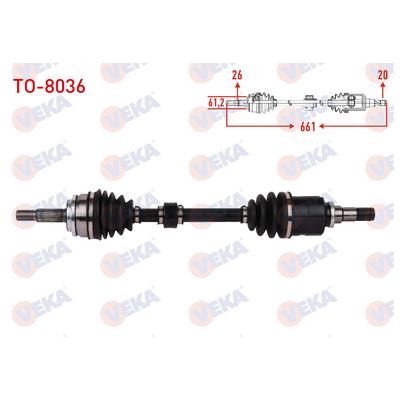 AKS KOMPLE SOL COROLLA 19- 661mm
