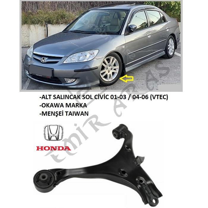 ALT SALINCAK SOL CİVİC 01-03  04-06 (VTEC)