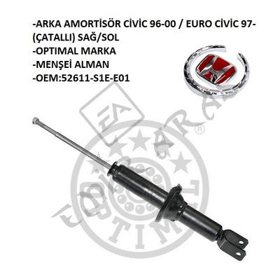 ARKA AMORTİSÖR CİVİC 96-00  EURO CİVİC 97-  ROVER 95-00 (ÇATALLI) SAĞ SOL