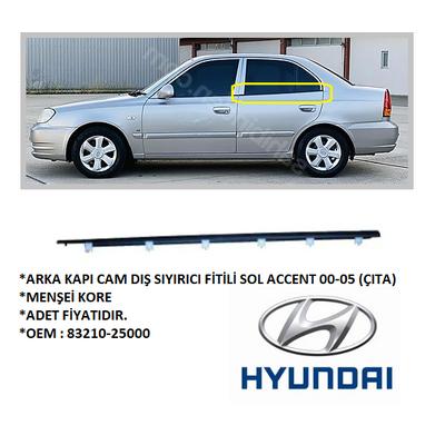 ARKA KAPI CAM DIŞ SIYIRICI FİTİLİ SOL ACCENT 00-05 (ÇITA)