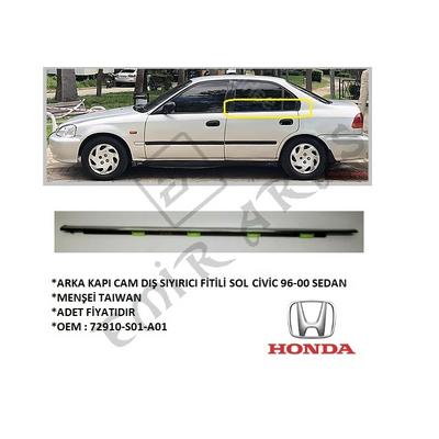 ARKA KAPI CAM DIŞ SIYIRICI FİTİLİ SOL CİVİC 96-00 SEDAN (ÇITA)