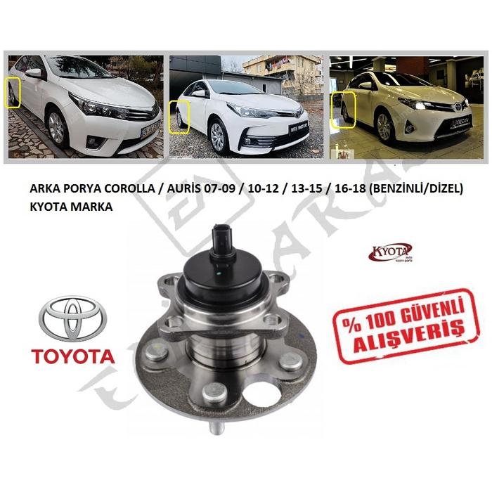 ARKA PORYA COROLLA  AURİS 07-09  10-12  13-15  16-18 (BENZİNLİDİZEL)