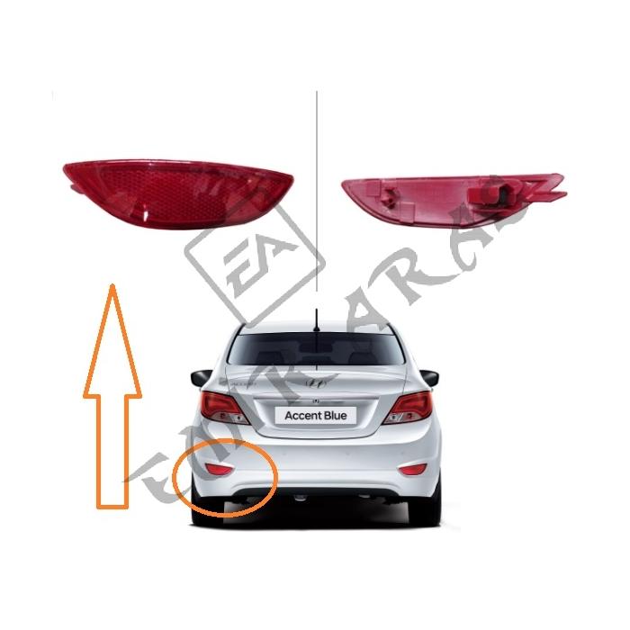 ARKA TAMPON REFLEKTÖRÜ SOL ACCENT BLUE 11-