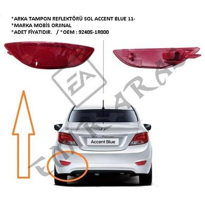 ARKA TAMPON REFLEKTÖRÜ SOL ACCENT BLUE 11-
