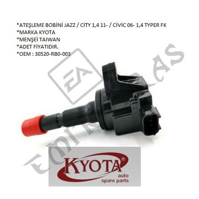 ATEŞLEME BOBİNİ JAZZ  CİTY 1,4 11- L13Z CİVİC 06- 1,4 TYPER FK