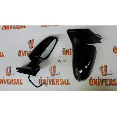 DİKİZ AYNASI SOL COROLLA 13-17 ELEK. ISIT. SİNY. KATL. (9 FİŞ) (ÇIKMA)