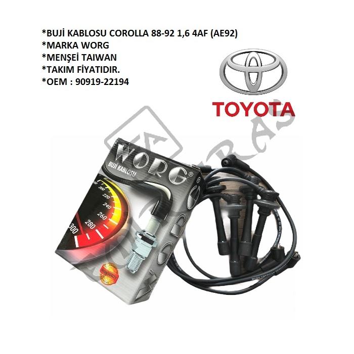 BUJİ KABLOSU COROLLA 88-92 1,6 4AF (AE92)