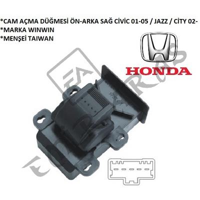 CAM AÇMA DÜĞMESİ ÖN ARKA SAĞ CİVİC HB 01-05  JAZZ  CİTY 02-