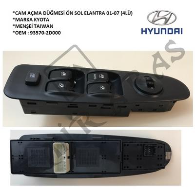 CAM AÇMA DÜĞMESİ ÖN SOL ELANTRA 01-07 (4LÜ)