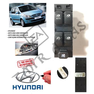 CAM AÇMA DÜĞMESİ ÖN SOL GETZ 02-05  06-11 (4\'LÜ)