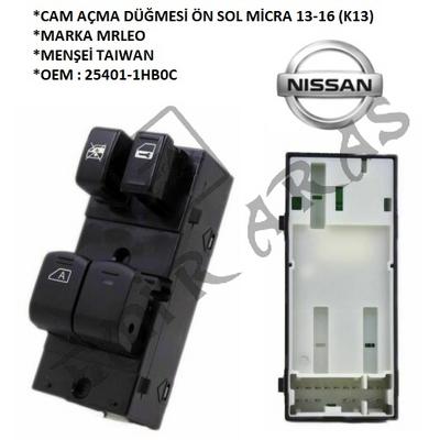 CAM AÇMA DÜĞMESİ ÖN SOL MİCRA 13-16 (K13) (25401-1HB0C)