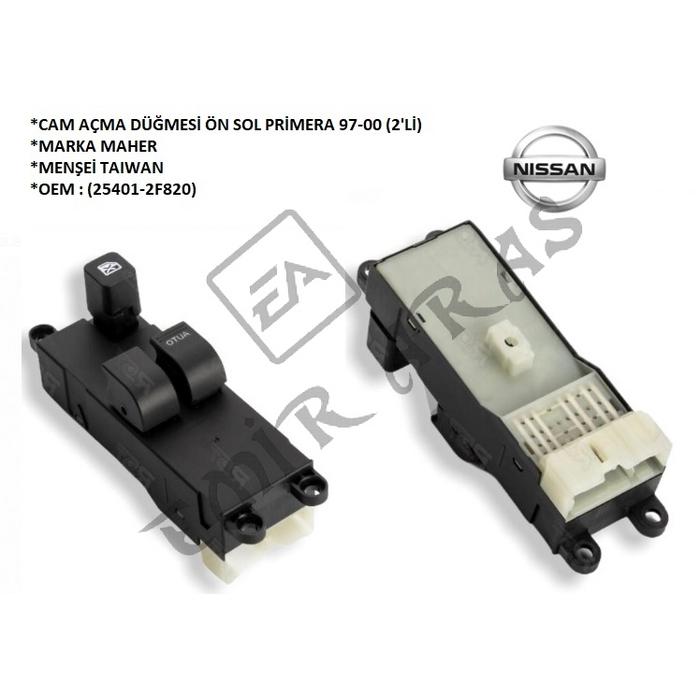 CAM AÇMA DÜĞMESİ ÖN SOL PRİMERA 97-00 (2\'Lİ) (25401-2F820)