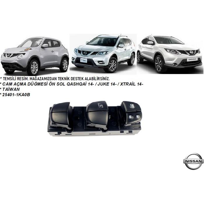 CAM AÇMA DÜĞMESİ ÖN SOL QASHQAİ 14-  JUKE 14-  XTRAİL 14- 25401-BB65B