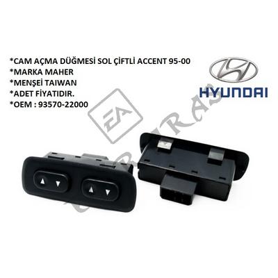 CAM AÇMA DÜĞMESİ SOL ÇİFTLİ ACCENT 95-00