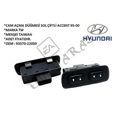 CAM AÇMA DÜĞMESİ SOL ÇİFTLİ ACCENT 95-00