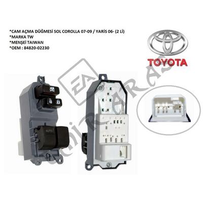 CAM AÇMA DÜĞMESİ SOL COROLLA 07-09  YARİS 06-15 (2 Lİ)
