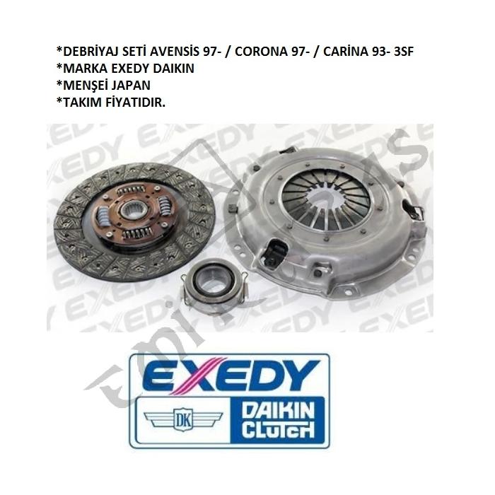 DEBRİYAJ SETİ AVENSİS 97-  CORONA 97-  CARİNA 93- 3SF