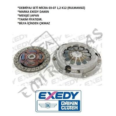 DEBRİYAJ SETİ MİCRA 03-07 1,2 K12 CR12 (RULMANSIZ)