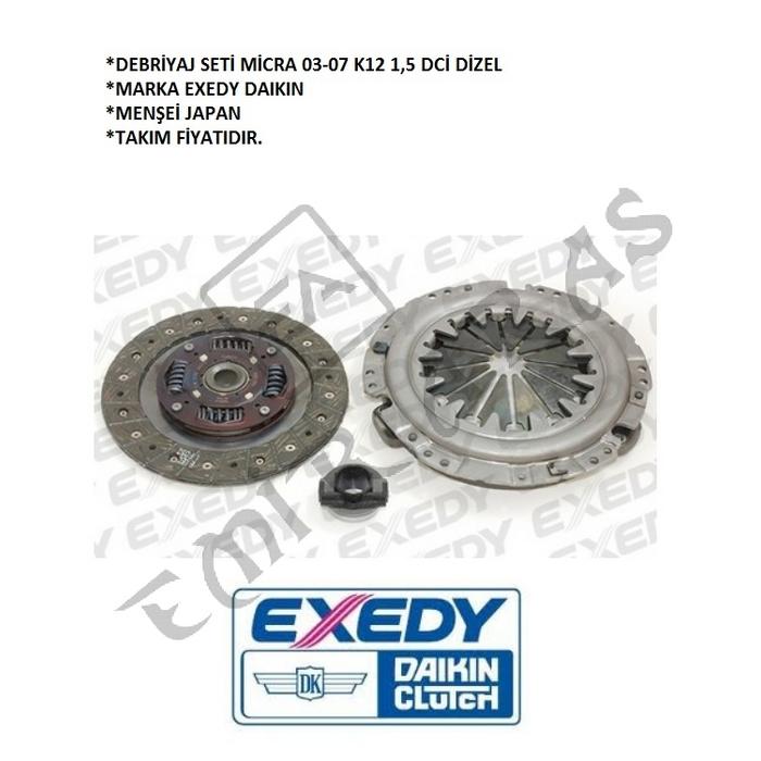 DEBRİYAJ SETİ MİCRA 03-07 K12 1,5 DCİ DİZEL