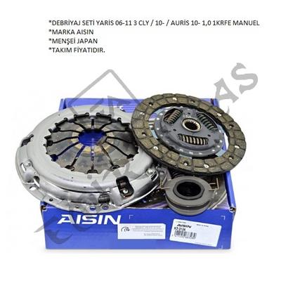 DEBRİYAJ SETİ YARİS 06-11 3 CLY  10-  AURİS 10- 1,0 1KRFE MAN.