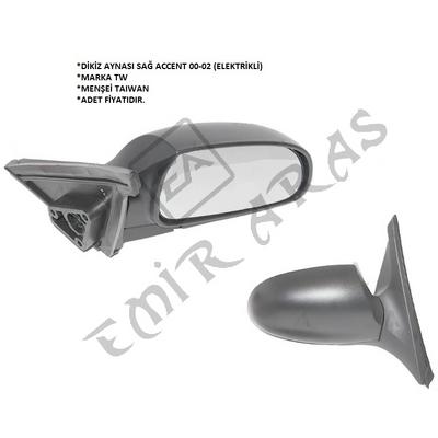 DİKİZ AYNASI SAĞ ACCENT 00-02 (ELEKTRİKLİ)