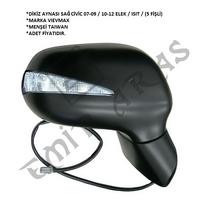 DİKİZ AYNASI SAĞ CİVİC 07-09  10-12 ELEK  ISIT  (5 FİŞLİ)