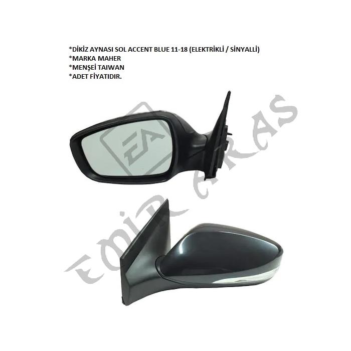 DİKİZ AYNASI SOL ACCENT BLUE 11-18 (ELEKTRİKLİ  SİNYALLİ)