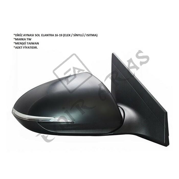 DİKİZ AYNASI SOL ELANTRA 16-19 (ELEK  SİNYLLİ  ISITMA) (6 FİŞ)