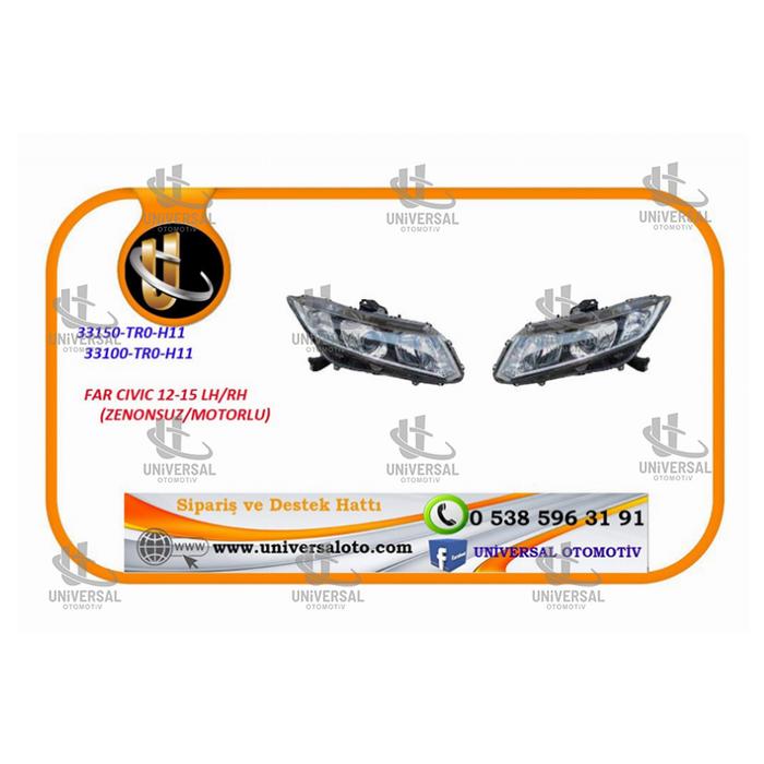 FAR CIVIC 12-15 LH (XENONSUZ/MOTORLU)