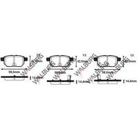 FREN BALATASI ARKA COROLLA  AURİS 07-09 BENZ 1ZRF