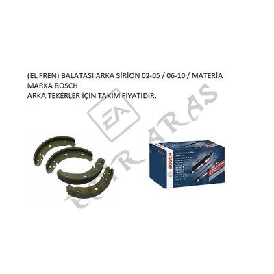 FREN BALATASI ARKA MATERİA 06- SİRİON 05- COURE 07- 1,0 (PABUC)