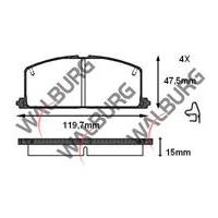 FREN BALATASI ÖN COROLLA AE92 88-91 KRB 1,6  1,3 2E