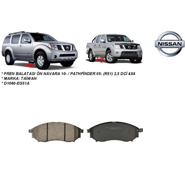 FREN BALATASI ÖN NAVARA 10-  PATHFİNDER 05- (R51) 2,5 DCİ 4X4