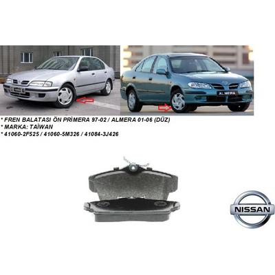 FREN BALATASI ÖN PRİMERA 97-02  ALMERA 01-06 (DÜZ)